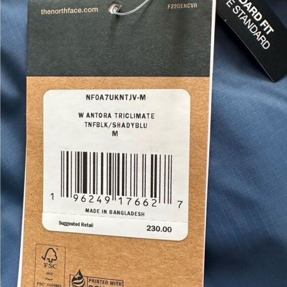 The North Face Antora TriClimate Jacket TNF Black Shady Blue Women’s Medium - Picture 5 of 8